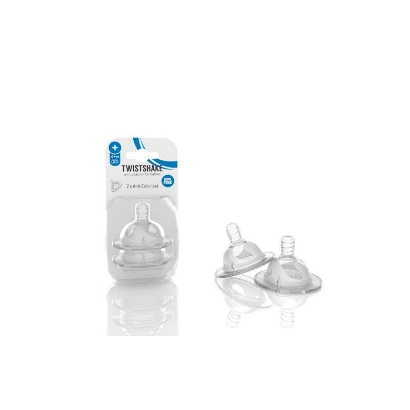 Twistshake Pezones de tetina anticólicos – Pezones de bebé de alta calidad  para una experiencia de alimentación cómoda – Adecuado para más de 2 meses