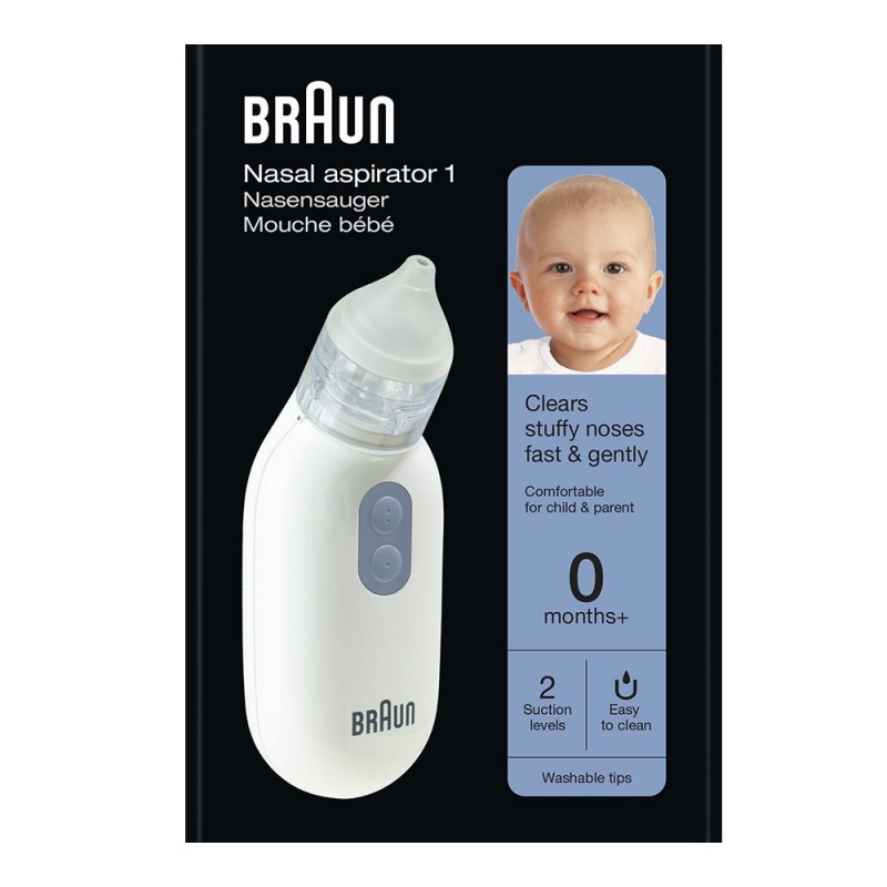 Braun Aspirador nasal eléctrico para recién nacidos, bebés y niños pequeños